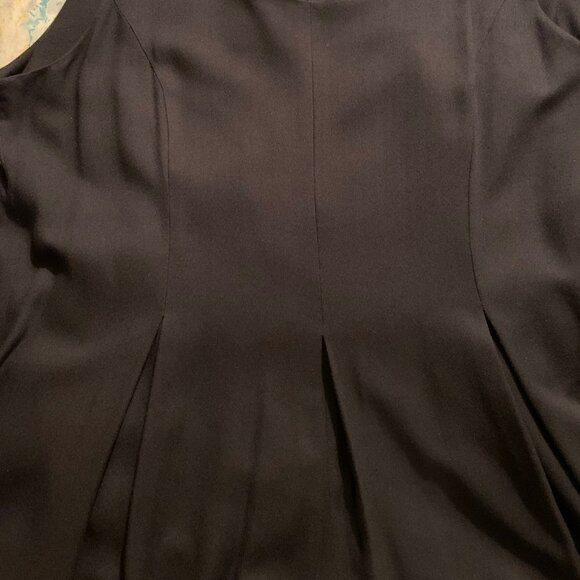 *HP* Vintage 90s Navy Blue wool/viscose Laura Ashley dress - Picture 6 of 9